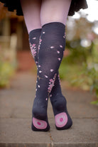 Cherry Blossom Knee High - Deep Navy