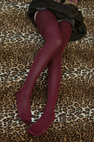 N40 Thigh High Socks - Maroon