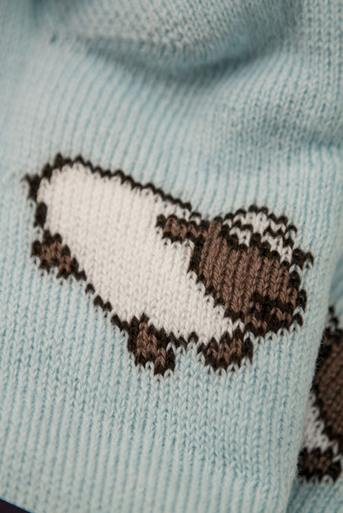 New Zealand Sleepy Sheep Bed Socks - Light Blue