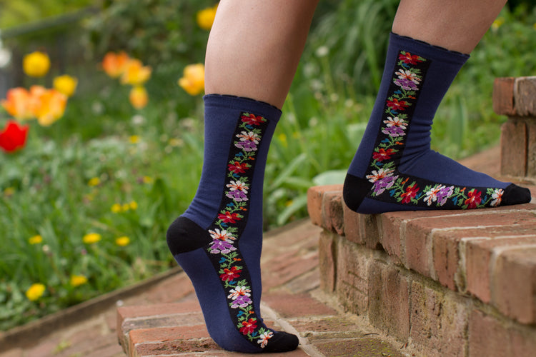 Nordic Stripe Crew - Navy