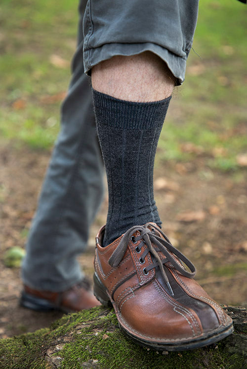 Ribbed Wool Silk Crew