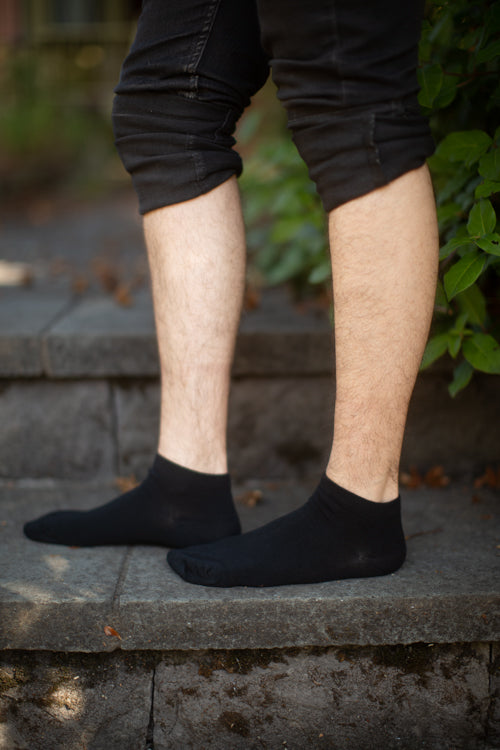 Pima Ankle Zone Socks - Black