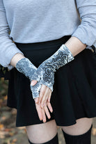 Polonova Klimt Spiral Arm Warmers - Silver with Black