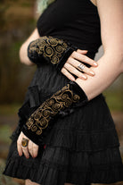 Polonova Klimt Spiral Arm Warmers - Black with Gold