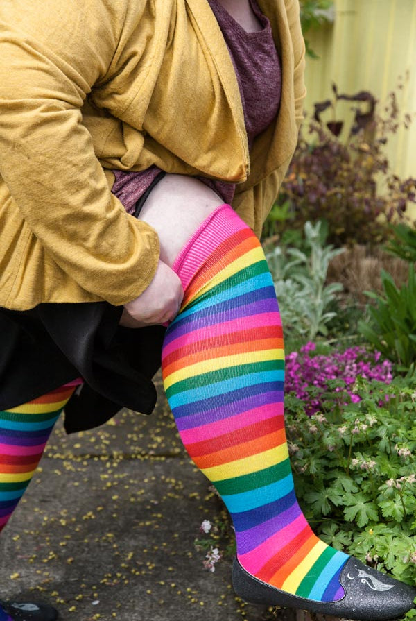 Original Pride Thigh High Socks - Gilbert Baker's Rainbow