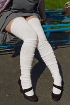 Ribbed M Stockings - White