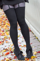 Extraordinarily Longer Roll Top Thigh High - Black