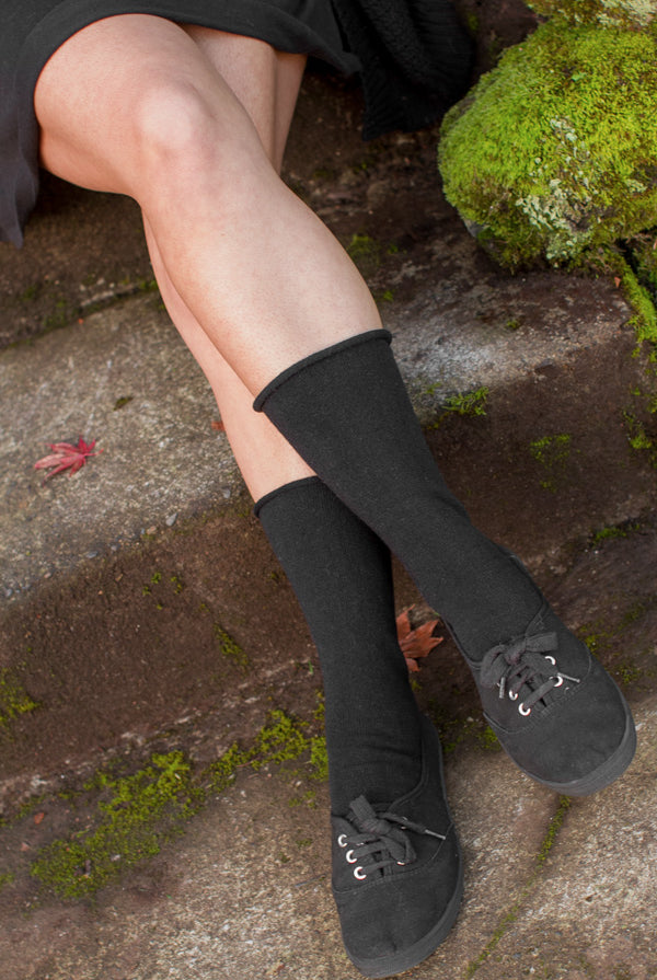 Roll Top Crew - Black