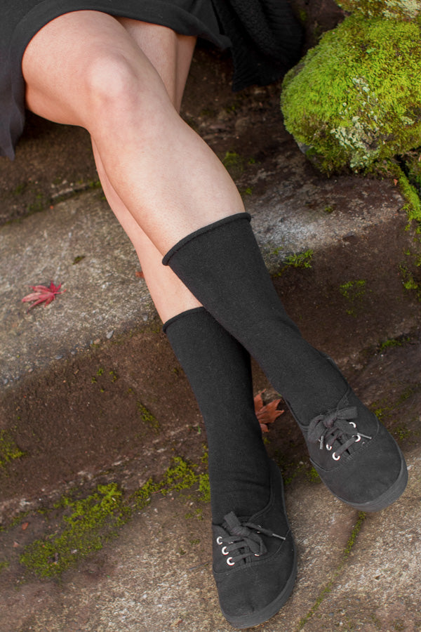 Roll Top Crew - Black