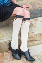 Sock Garters with Suspender Clips - Black