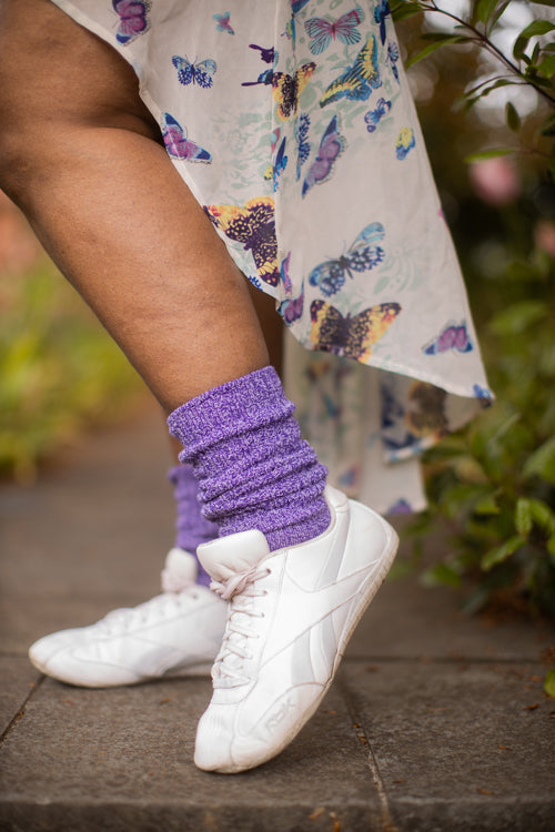SD Cotton Bootsocks - Purple Marl