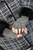 Wool Fingerless Gloves - Cinder