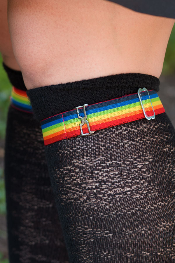 Simply Adjustable Rainbow Sock Garters