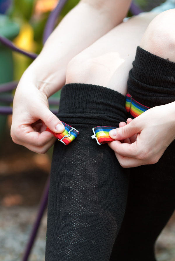 Simply Adjustable Rainbow Sock Garters