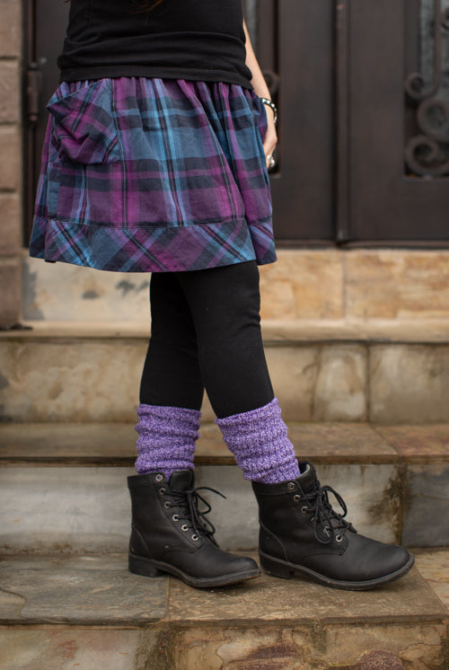 SD Cotton Bootsocks - Purple Marl