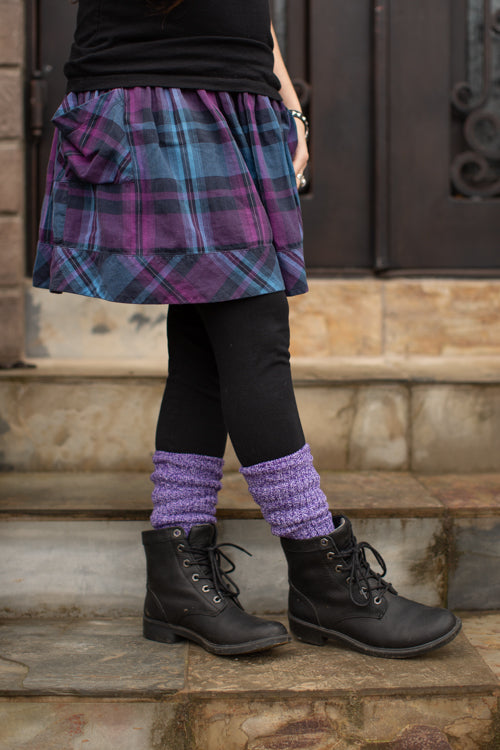 SD Cotton Bootsocks - Purple Marl