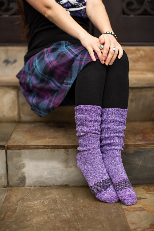 SD Cotton Bootsocks - Purple Marl