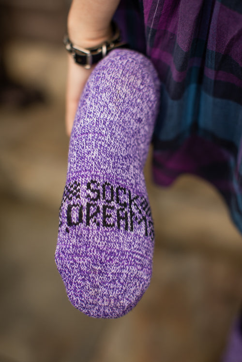 SD Cotton Bootsocks - Purple Marl