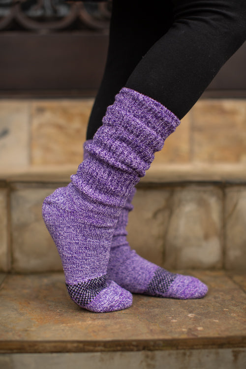 SD Cotton Bootsocks - purple marled