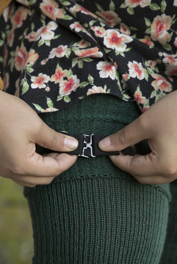 Extra Long Simply Adjustable Sock Garters - Black