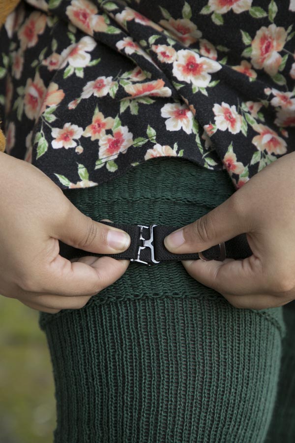 Extra Long Simply Adjustable Sock Garters - Black