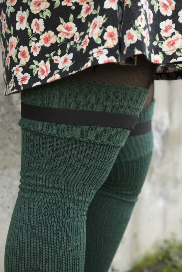 Extra Long Simply Adjustable Sock Garters - Black