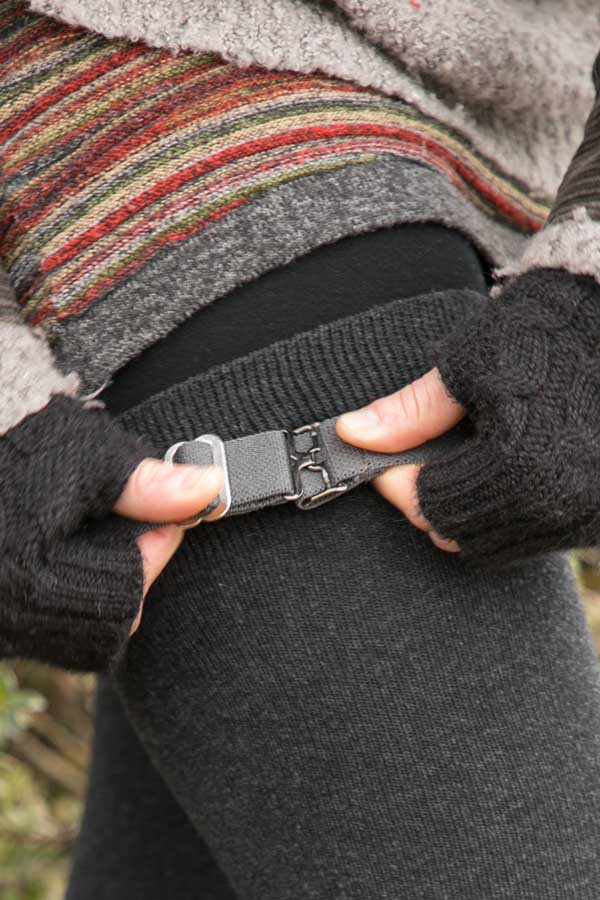 Extra Long Simply Adjustable Sock Garters - Grey