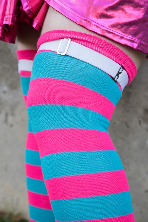 Extra Long Simply Adjustable Sock Garters - White