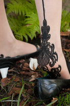 Sheer Baroque Cuban Heel Backseam Stockings