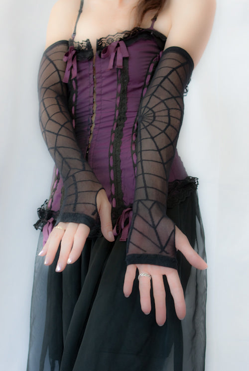 Sheer Spiderweb Arm Warmer