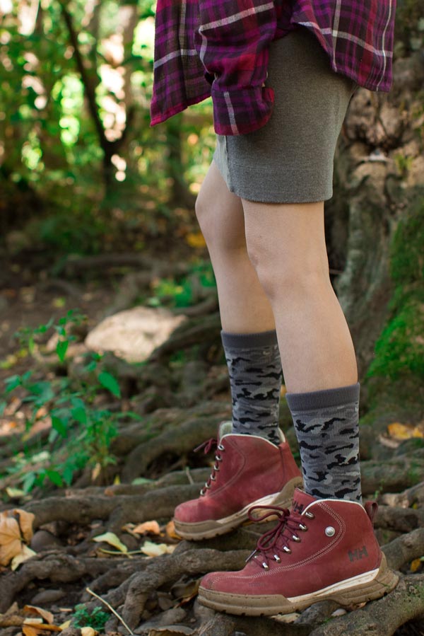 Crosspoint Camo Waterproof Socks - Grey - Small/Medium