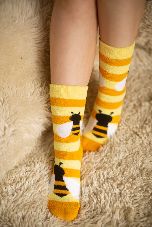 Bee Cozy Slipper Socks