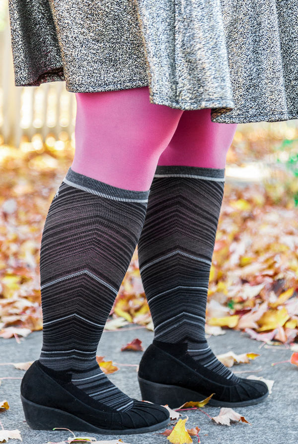 Full Flattery Compression Knee High - Black - Medium/Large