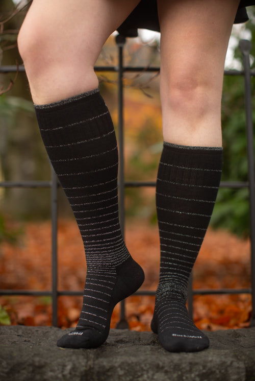 Circulator Compression Knee High - Black Sparkle