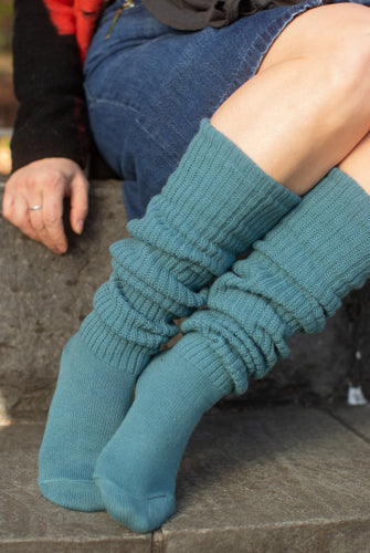 Harajuku Scrunchy Socks - Ocean