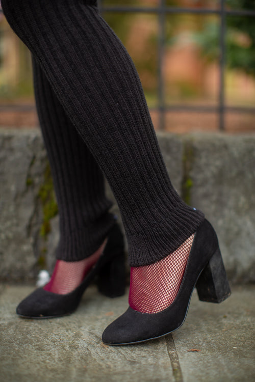 Lux Ribbed Leg Warmers - Black