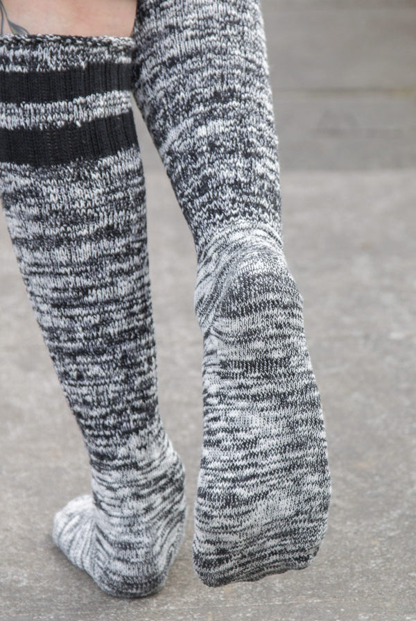 Top-striped Marled Slouch Knee Socks - $1 donation to SPOON!