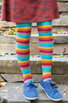 Striped Over the Knee Toe Socks - Meadow