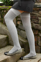 Extraordinary Waffle Thigh High - Grey