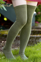Extraordinary Thigh High Socks - Olive