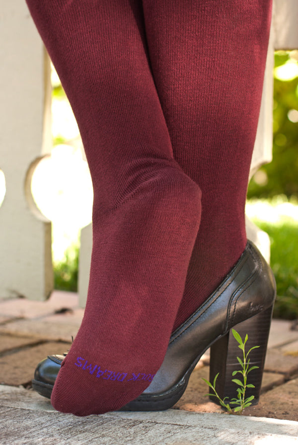 Extraordinary Thigh High Socks - Burgundy