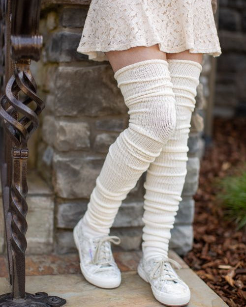 Scroll Lace Stockings With Attached Garter – Sock Dreams