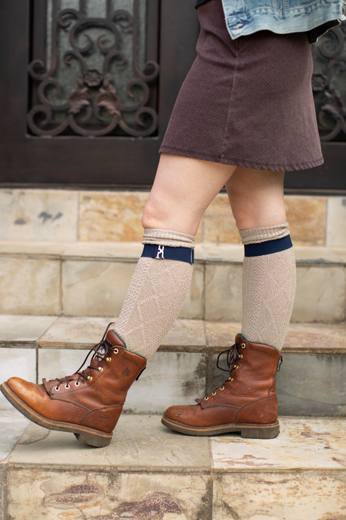 Simply Adjustable Sock Garters - Navy