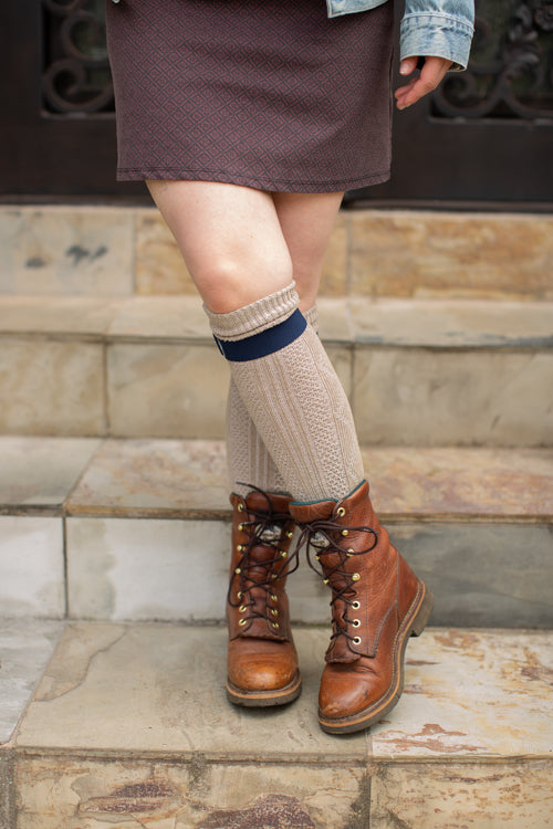 Simply Adjustable Sock Garters - Navy