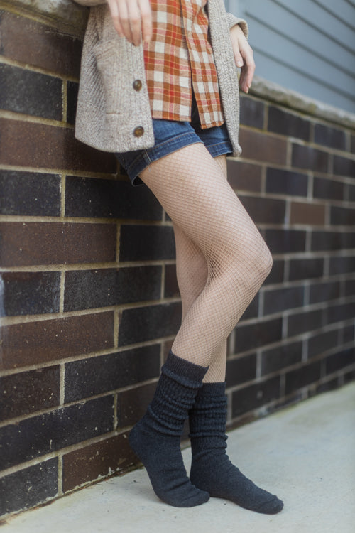 Cozy Cotton Bootsocks - Dark Charcoal