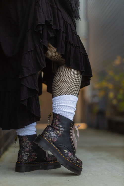 Cozy Cotton Bootsocks - White