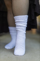 Cozy Cotton Bootsocks - White