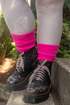 Cozy Slouch Socks - Neon Pink