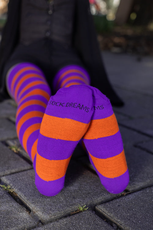 Longer Hocus Pocus Striped Extraordinary Thigh High