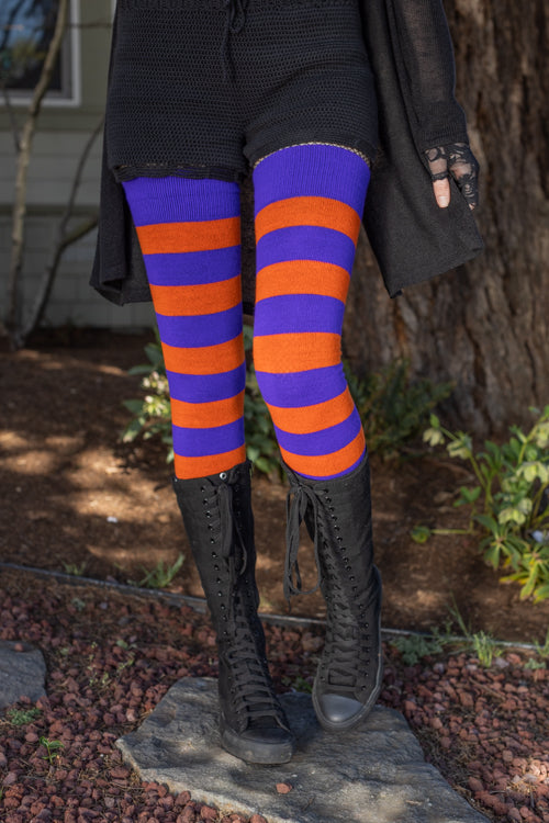 Longer Hocus Pocus Striped Extraordinary Thigh High